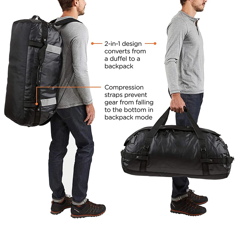 Durable Waterproof Travel Gym Duffel Bag Backpack Carryon Sports