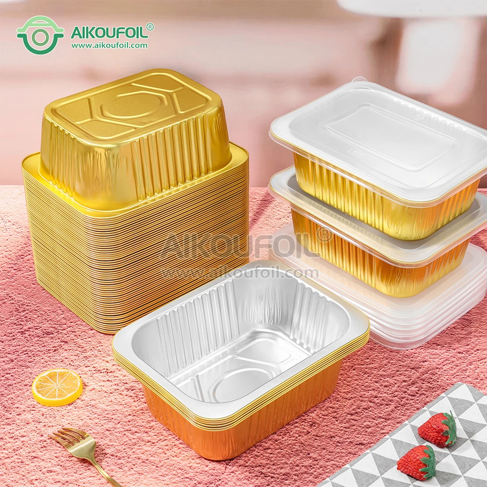 Disposable Foil Box Aluminium Foil Container For Baking Cake