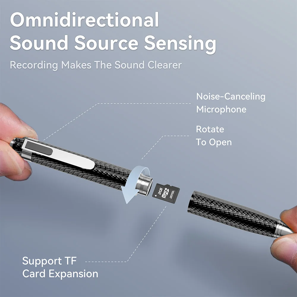 AI Chat Pen with BLE 5.2, 30-Hour Talk Time, and Noise-Free Connection for Virtual Meetings and Online Collaboration