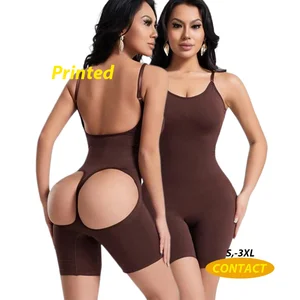 Direct Sale Women's Hip Hollow Jumpsuit Corset Spandex Fabric Seamless Design Adjustable Straps Breathable Tummy Control