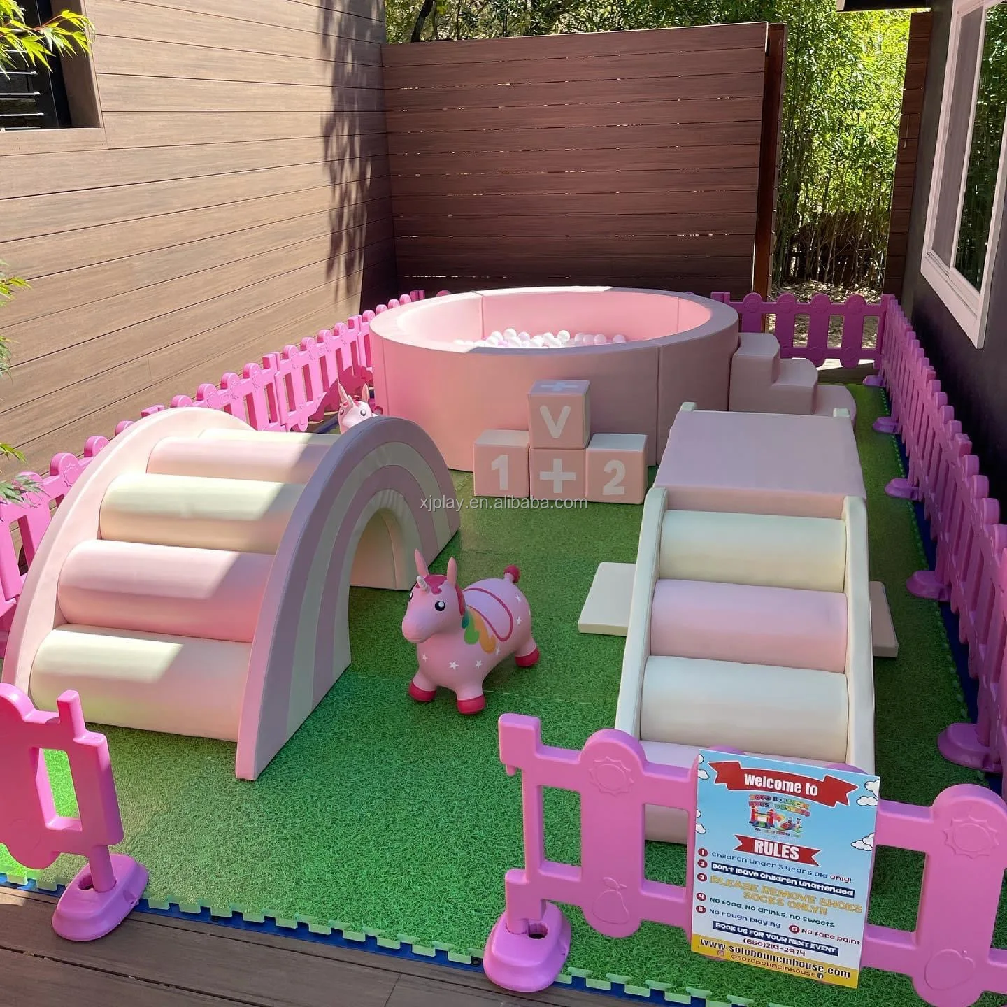 pink soft play set