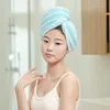 Light blue hair drying cap