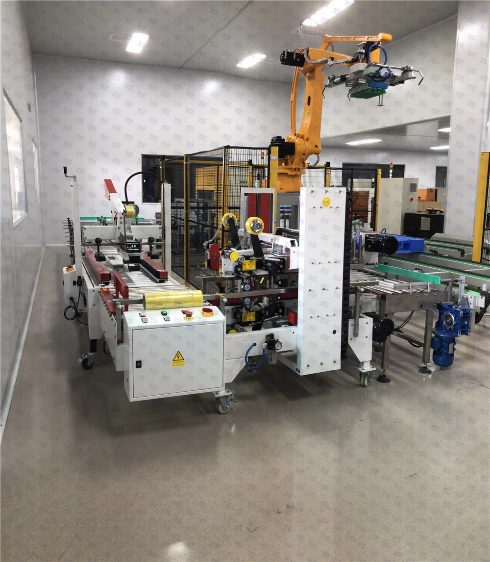 Rito Robot Palletizer Carton Case Palletizer Machine Automatic  for Food Drinking Water Beverage Tin Case
