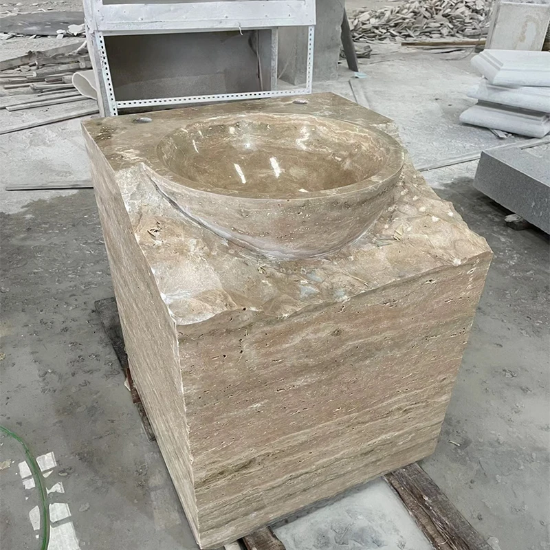 product modern natural stone travertine hand washing sink honed lime stone washbasin for bathroom toilet and kitchen for villas-4