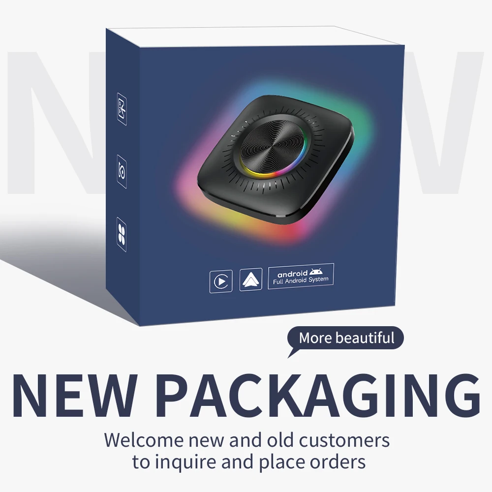 KBOX LED Open Android 13 CarPlay Adapter - 4G SIM, 8GB RAM