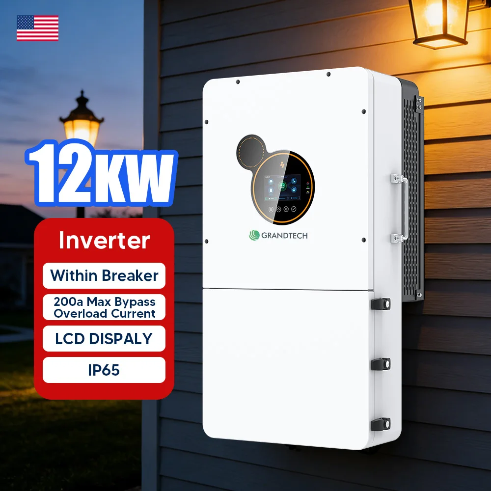 Najlepiej sprzedający się hibrydowy falownik słoneczny Srne SEI-12K-UPRO, 12 kW / 8 kW / 10 kW, falownik off-grid do użytku domowego, dostępny ze stanu magazynowego w USA