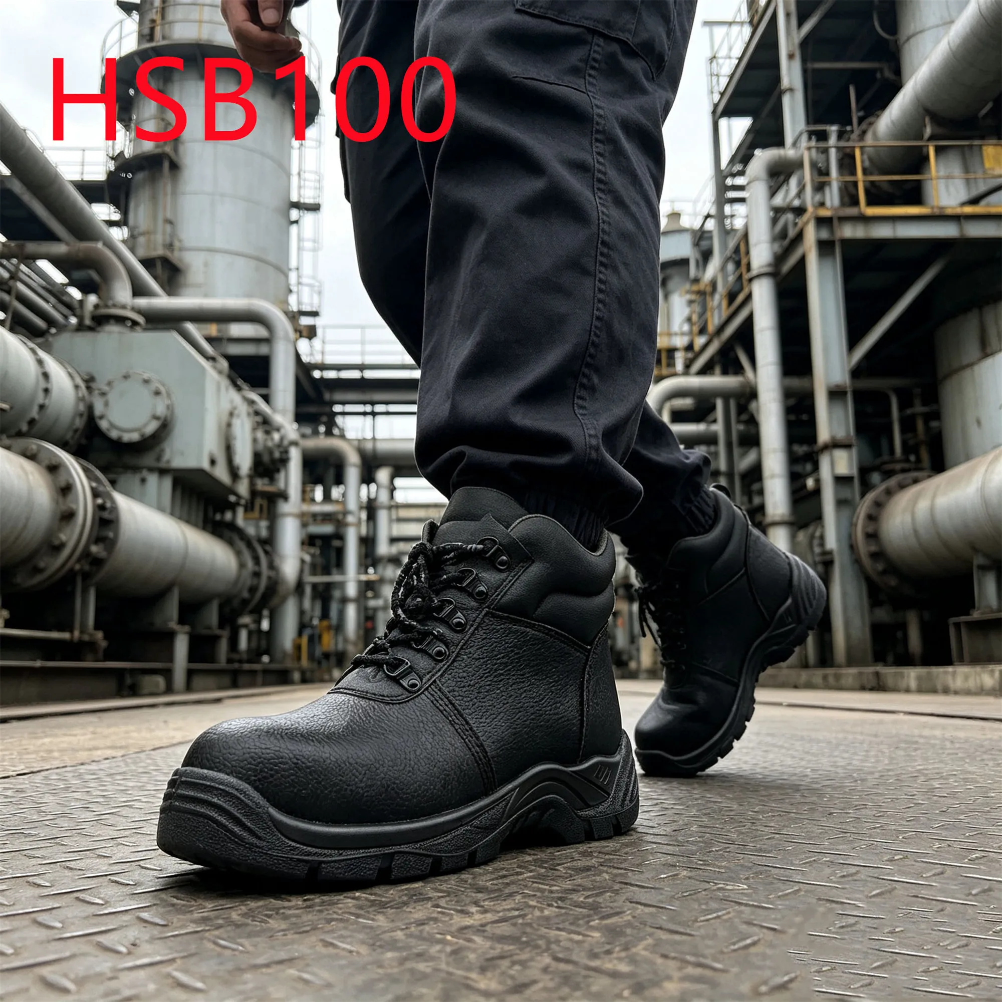HY,metal Workshop Steel Toe/plate Insert Great Value Hua Singh Safety Boots Railroad Work Anti-acid&alkali Sole Work ShoesHSB100