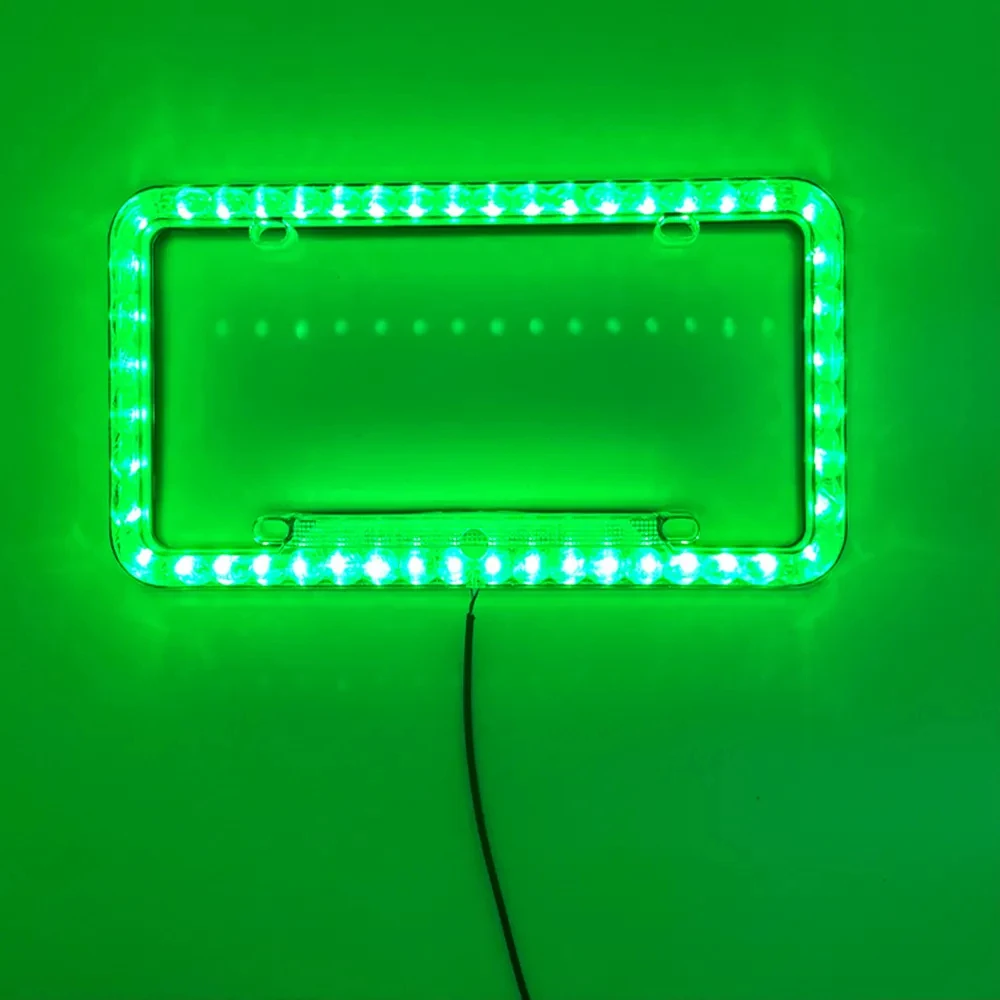 License Plate Frame Custom Logo Scrolling Led License Plate Frame With Led Light factory