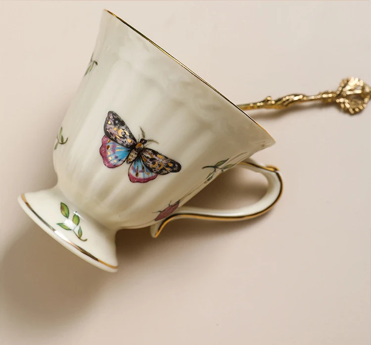 Tetera De Cerámica Taza De Té Conjunto Estilo pastoral Norte Café Y  Platillo , De La Tarde , Pequeña Flor De Casa Fresca