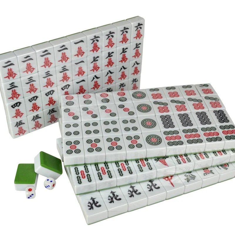 
 Заводская поставка высококачественный Китайский Маджонг набор синяя и зеленая плитка  