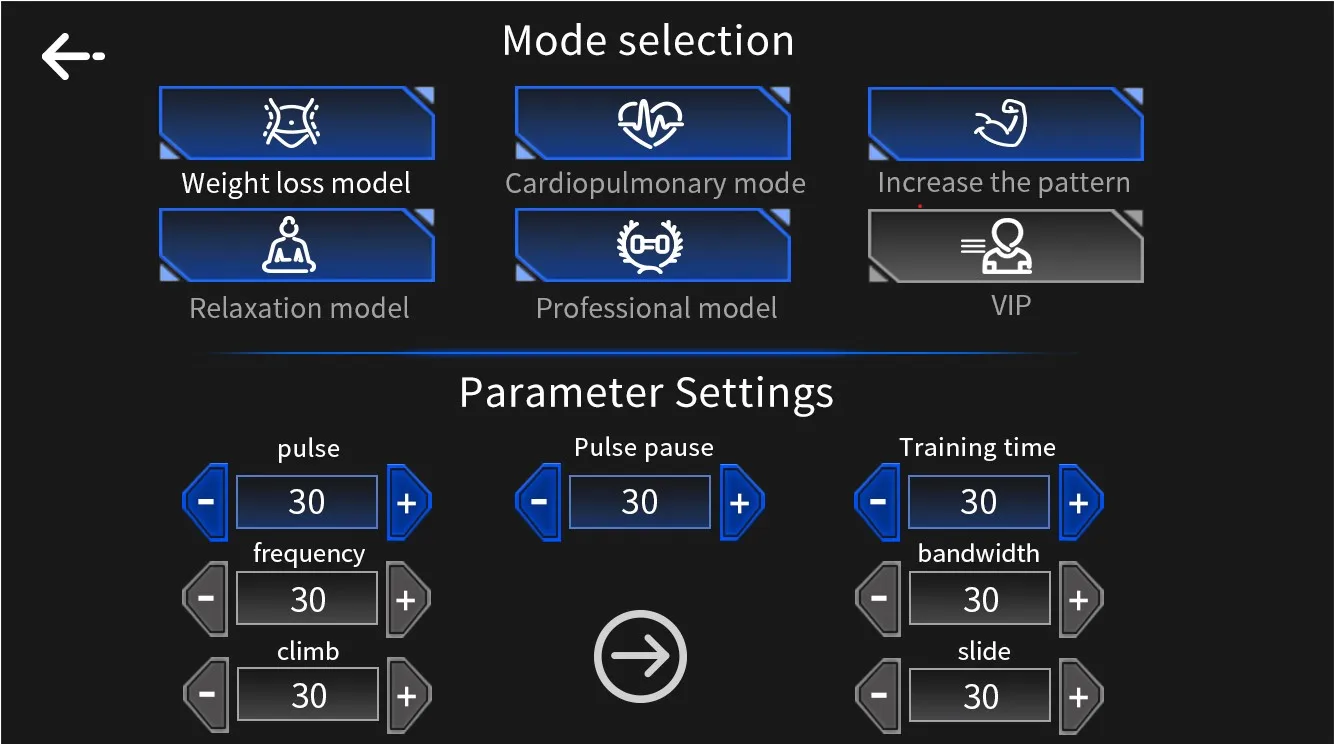 6 preset training modes