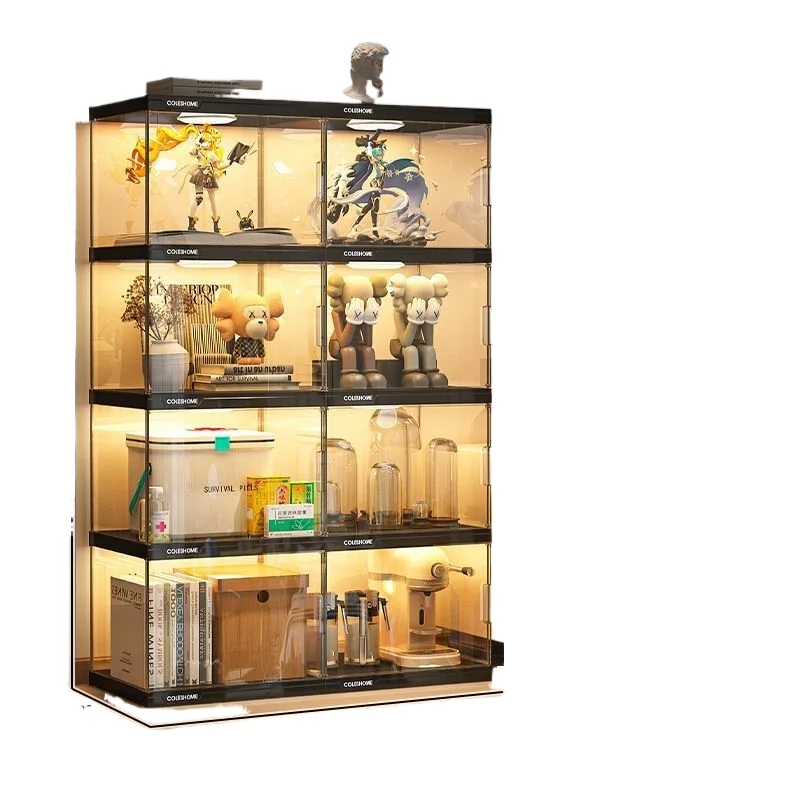 Modern Display Cabinet Acrylic Display Cabinet With Magnet Locking Led ...