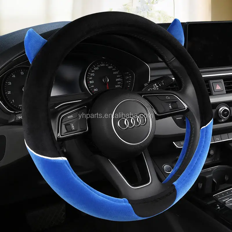 Coprivolante per auto blu farfalla, coprivolante antiscivolo per auto