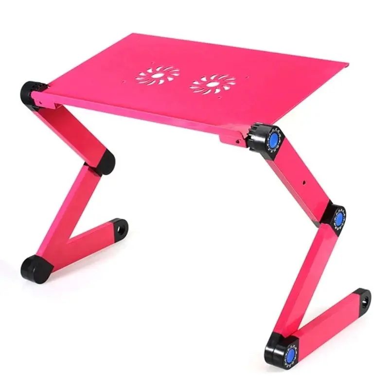 Computer Table Aluminum Alloy Folding Adjustable Laptop Stand Notebook Computer 360 Degree Computer Desk for Bed Nearpow