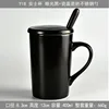 Y18 Matte Black Ounce Cup with Lid and Spoon