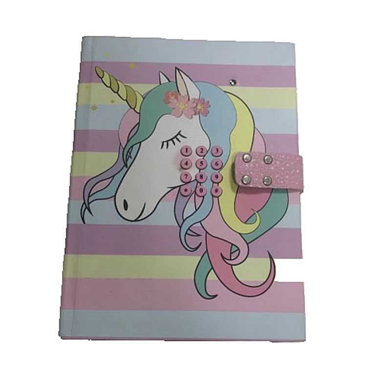 Customised Unicorn Secret Diary with Sound Diary with Code Lock