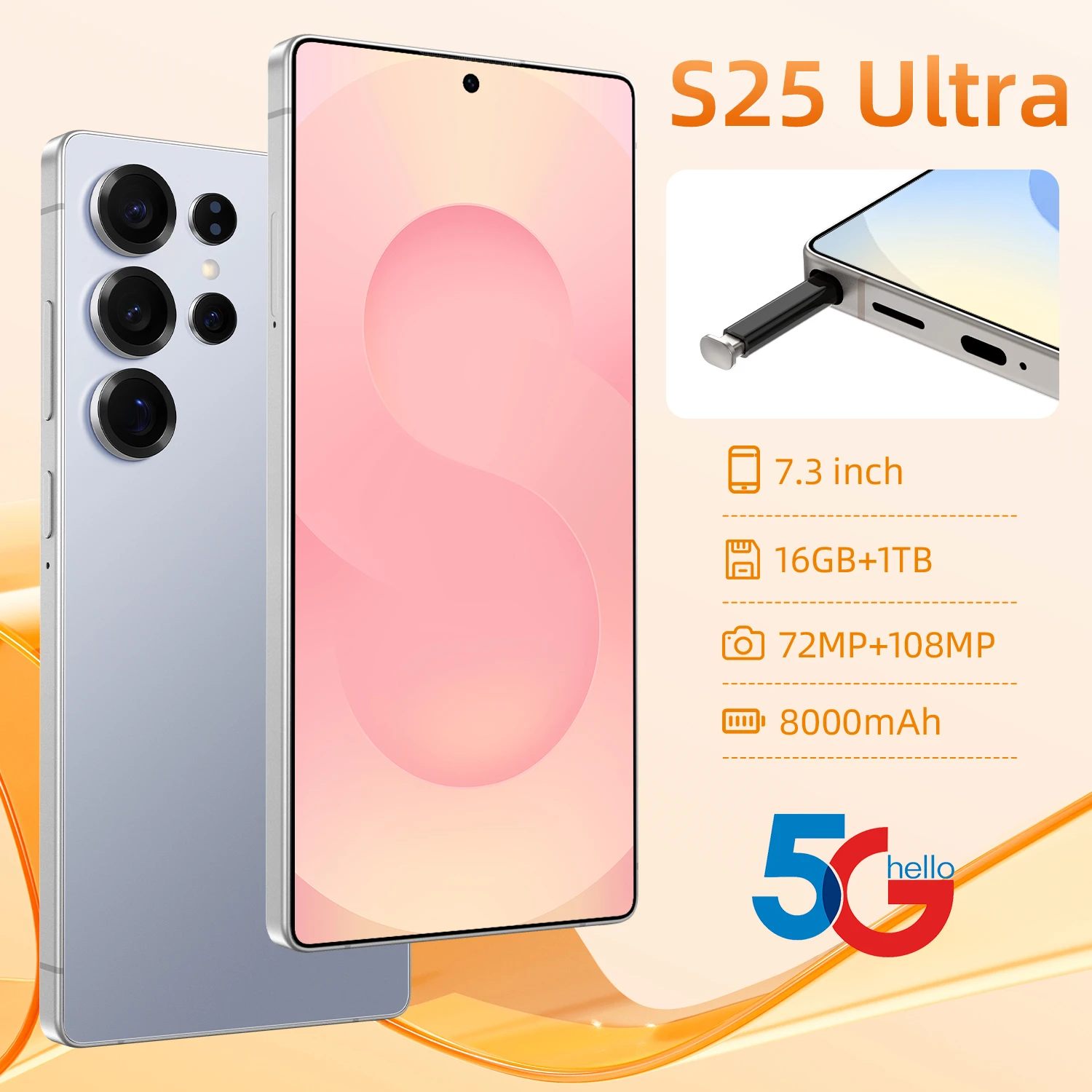 Samsung Galaxy S25 Ultra 5G Smartphone, 1TB ROM, 16GB RAM, 4K