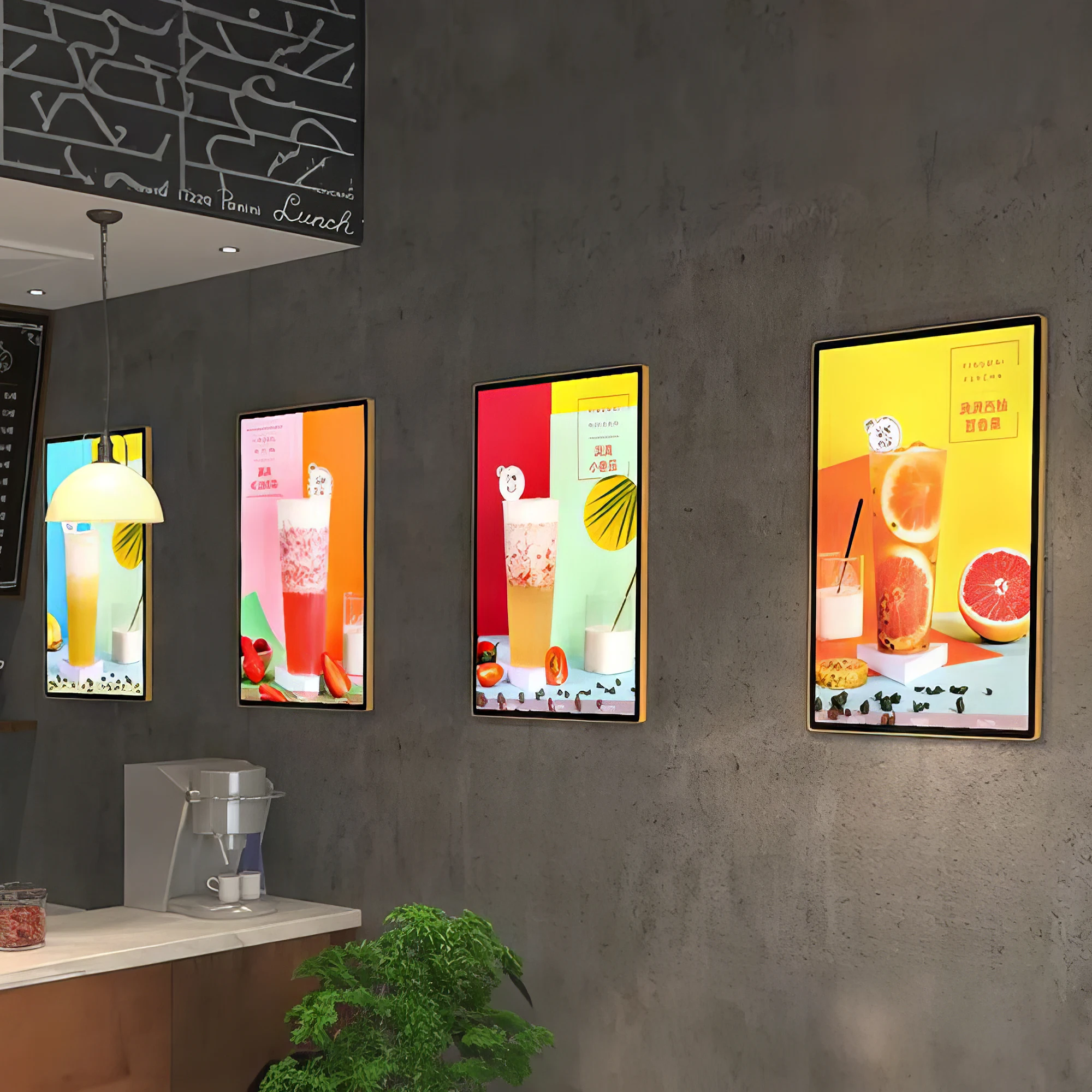 Advertising Light Box Led Menu Board for Restaurant Marketing Hanging Display Frame LED Slim Light Box