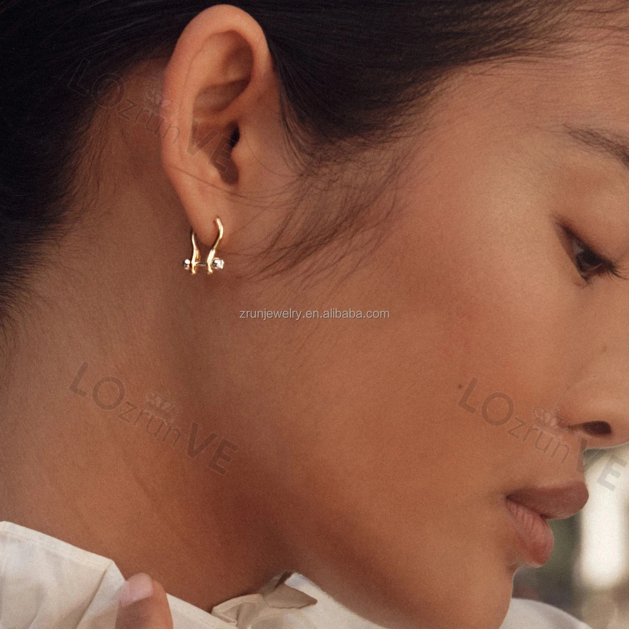 Lozrunve Fine Jewelry Piercing Jewelry Silver 925 Unique Design Two