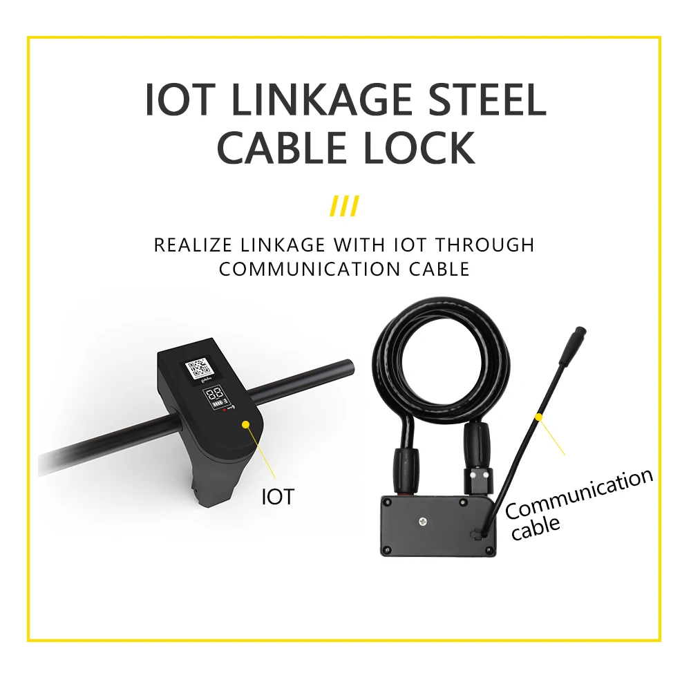 Smart Cable Chain Lock E Scooter Lock Solution Keyless IOT Control Rental Sharing Electric Scooter Lock