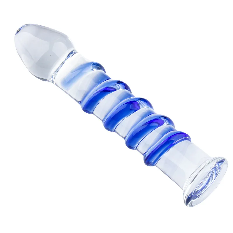 New Men Penis Waterproof OEM Hot Cold Male Adult Glass Plug Anal Sex Toys  Glass Dildo for Gay