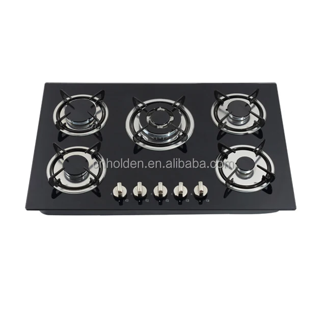Factory Good Price Gas burner 5 Burner Glass Built in Gas Stove 5 burner Counter Top