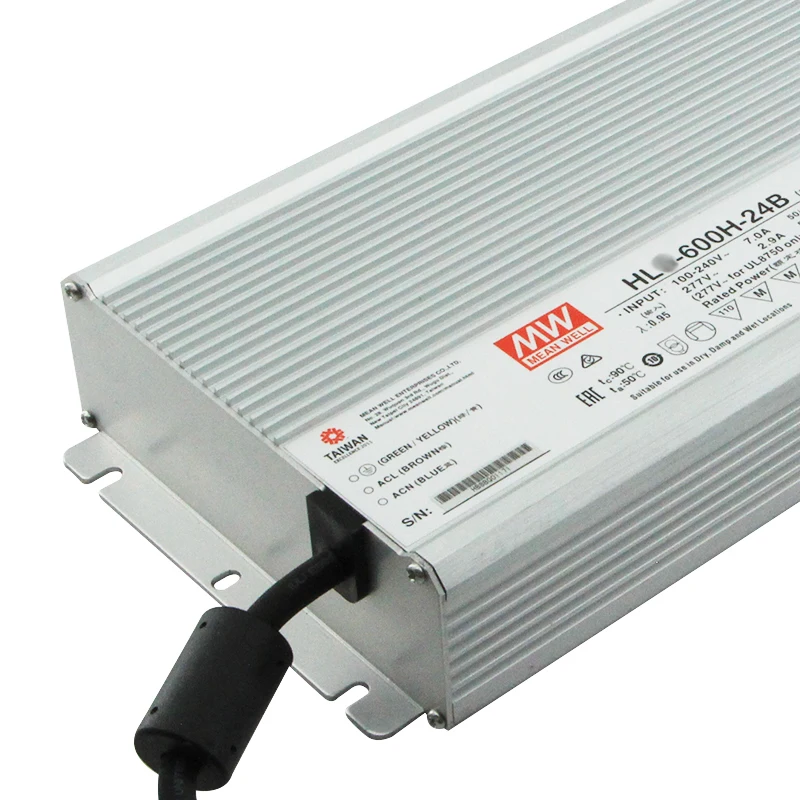 600W 25A 24 Volt Transformer - Meanwell Waterproof LED Power Supply