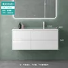 Mobile bagno bianco lucido da 120 cm - lavabo a destra