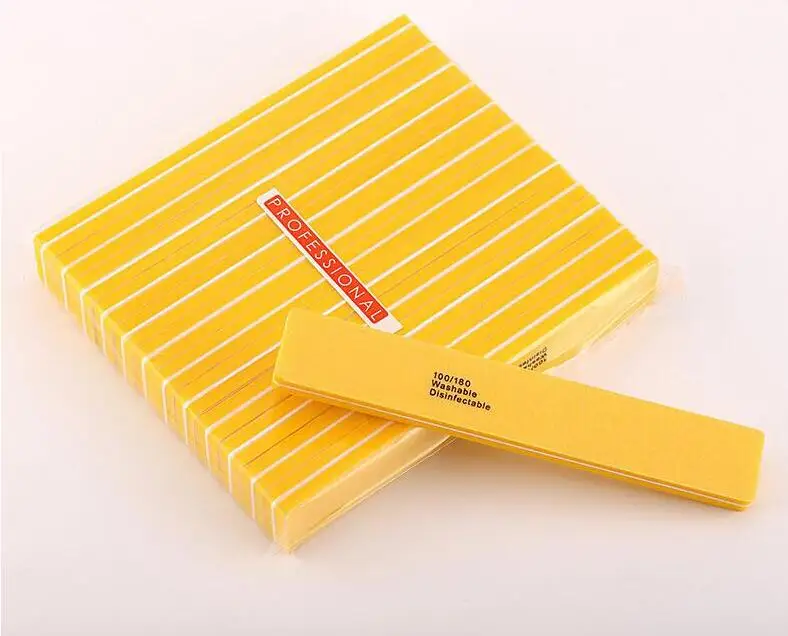 18 см 100/180 квадратная круглая полулунная ромбовидная форма губка пилка для ногтей инструменты маникюра Полировочная полоса с высокой