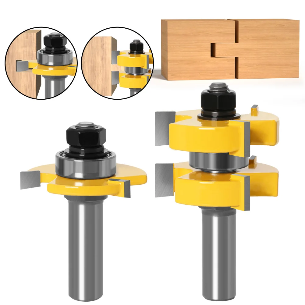 Router Bit Set, 12 STKS 8 mm schacht wolfraam Carbide Router Bit Set, TCT Router Bits Houtbewerking Frees Gereedschap voor Deur, Tafel, Planken, Kast, DIY Hout