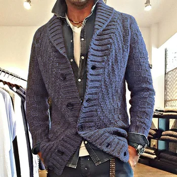 Cardigan Uomo Invernale In Pile Con Cerniera - Colletto Coreano, Spesso E Termico - Casual
