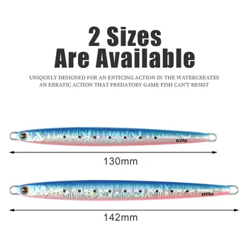 CHEERY 60g 80g Saltwater Fishing Inshore Jigging Hard Lead Casting Metal Slow Pitch Jigs Lures for Kingfish Pesca – Metal Jig – view 3