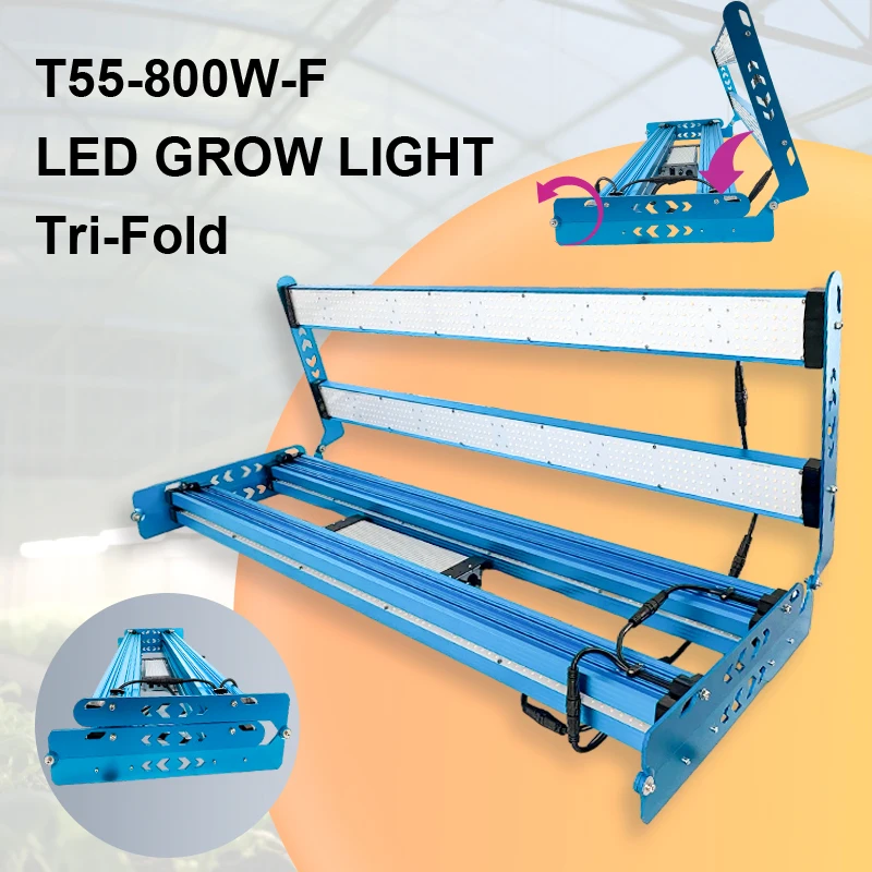 Kingbrite 2025 800W T55 LED Grow Light - Triple-Fold Design