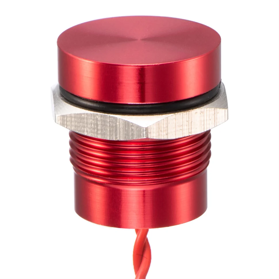 Led Power Switch Self Lock on Off Metal IP67 Waterproof 30mm Push Button 12V Blue Stainless Steel IP68 24 Green Pin Terminal