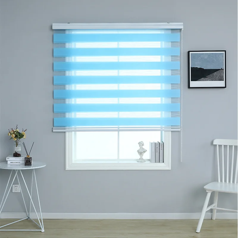 Blinds For Window Dual Layer Roller Zebra Sheer Shades Light Filtering ...