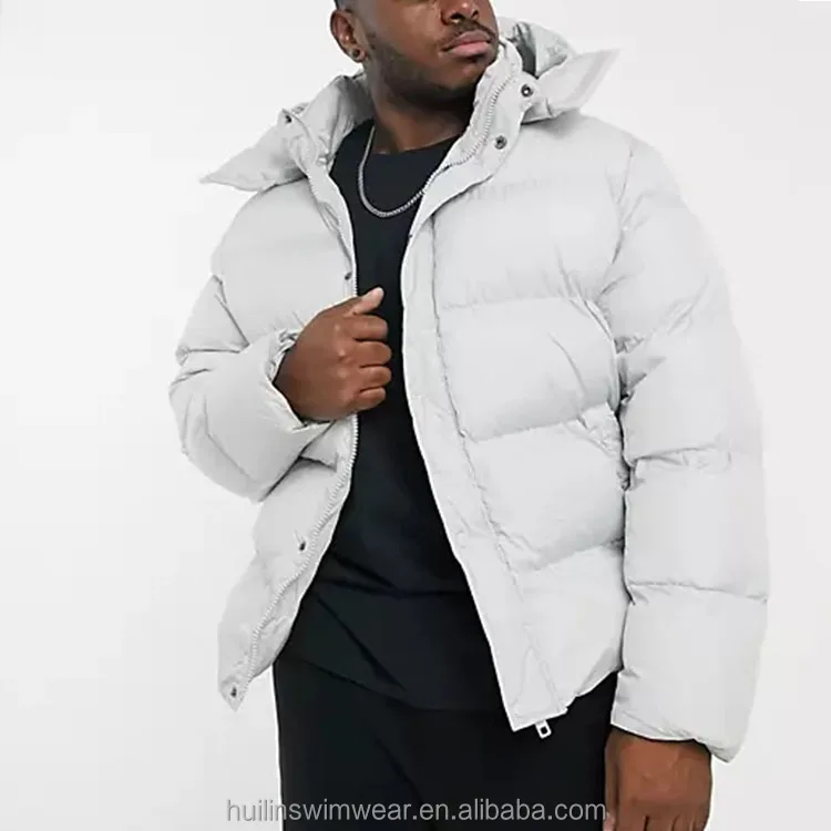 Side pockets high collar mens casual  winter warm custom jacket and coats