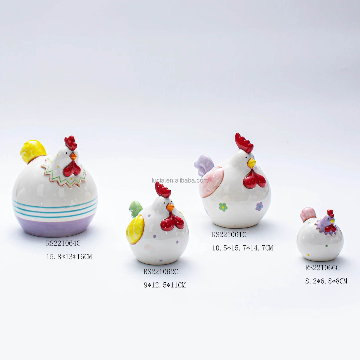 Wholesale Easter Hen Ornament Decor Ceramic Chicken Figurine Easter Decoration