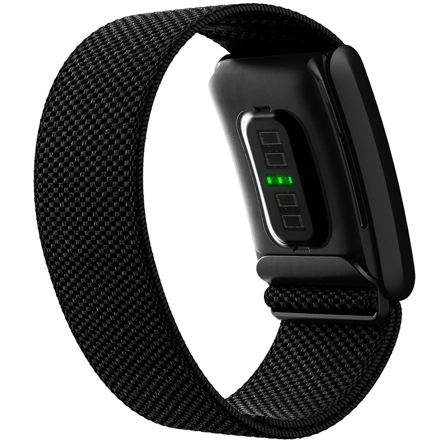 Luxe Onyx Stainless Steel Watch Band with Gold Superknit Breathable Nylon Material for WHOOP