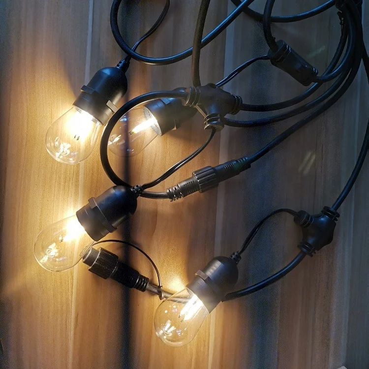 Outdoor decoration party lights S14 plastic filament bulb ST45 led lamp 2w