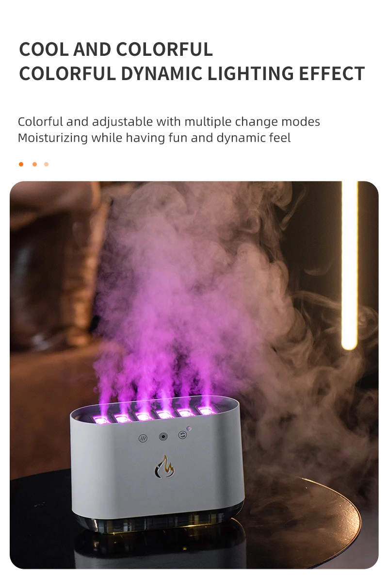 Musical Sync Air Humidifier and Essential Oil Diffuser RGB Lighting effect