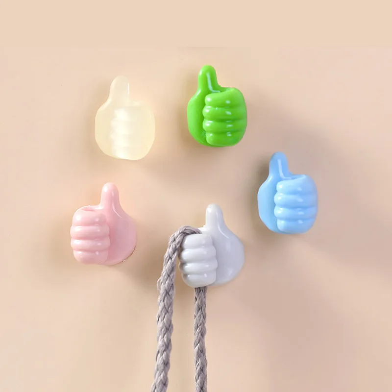 Creative thumb hook bathroom kitchen traceless hook no punching multifunctional data wire fixer