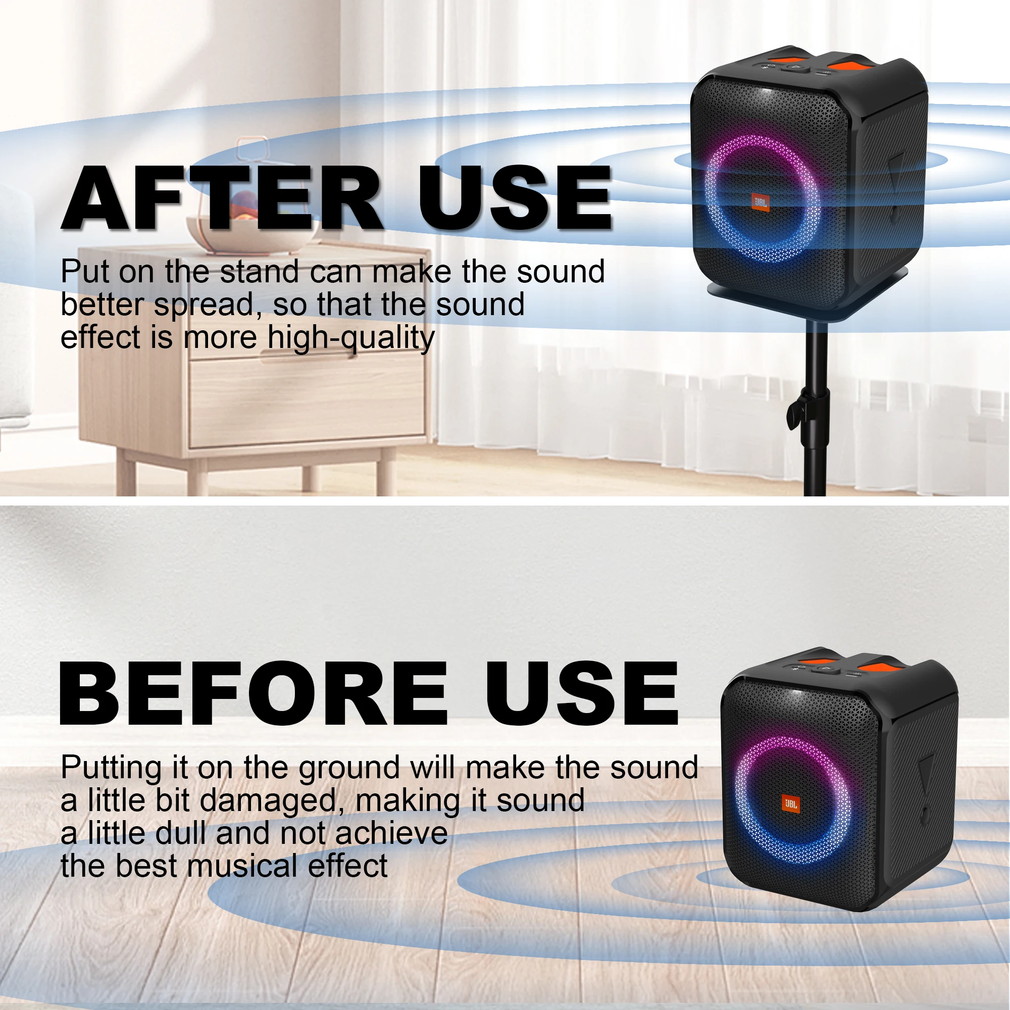 Speaker Floor Stand Bracket Holder All Metal Construction Stand Floor Speaker Stand For JBL Partybox 100/110/Club 120/310/520