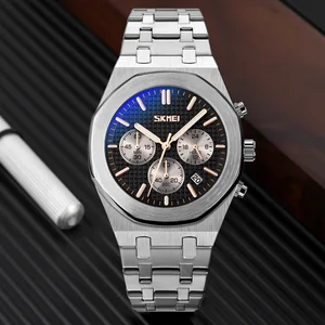 SKMEI 9296 Men's Business Six-Pin Multi-Function Stainless Steel 18mm Sport Commuter Fashion Light Luxury Dial Charm Watch Box
