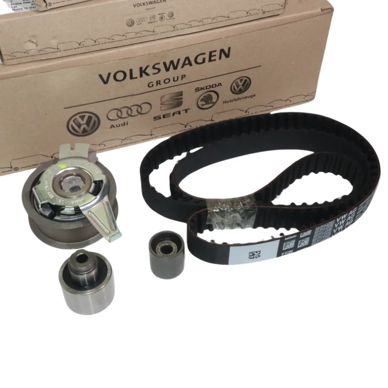 Auto Engine Timing Belt Kit Timing Set 06D109119B 06D109244E 06D109243B 06B109244 Timing Belt Set Tensioner Pulley for VW Audi