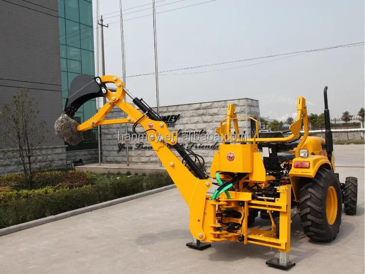 Tractor Excavator Tractor Rear Mounted Backhoe with Hyrdaulic Side ...