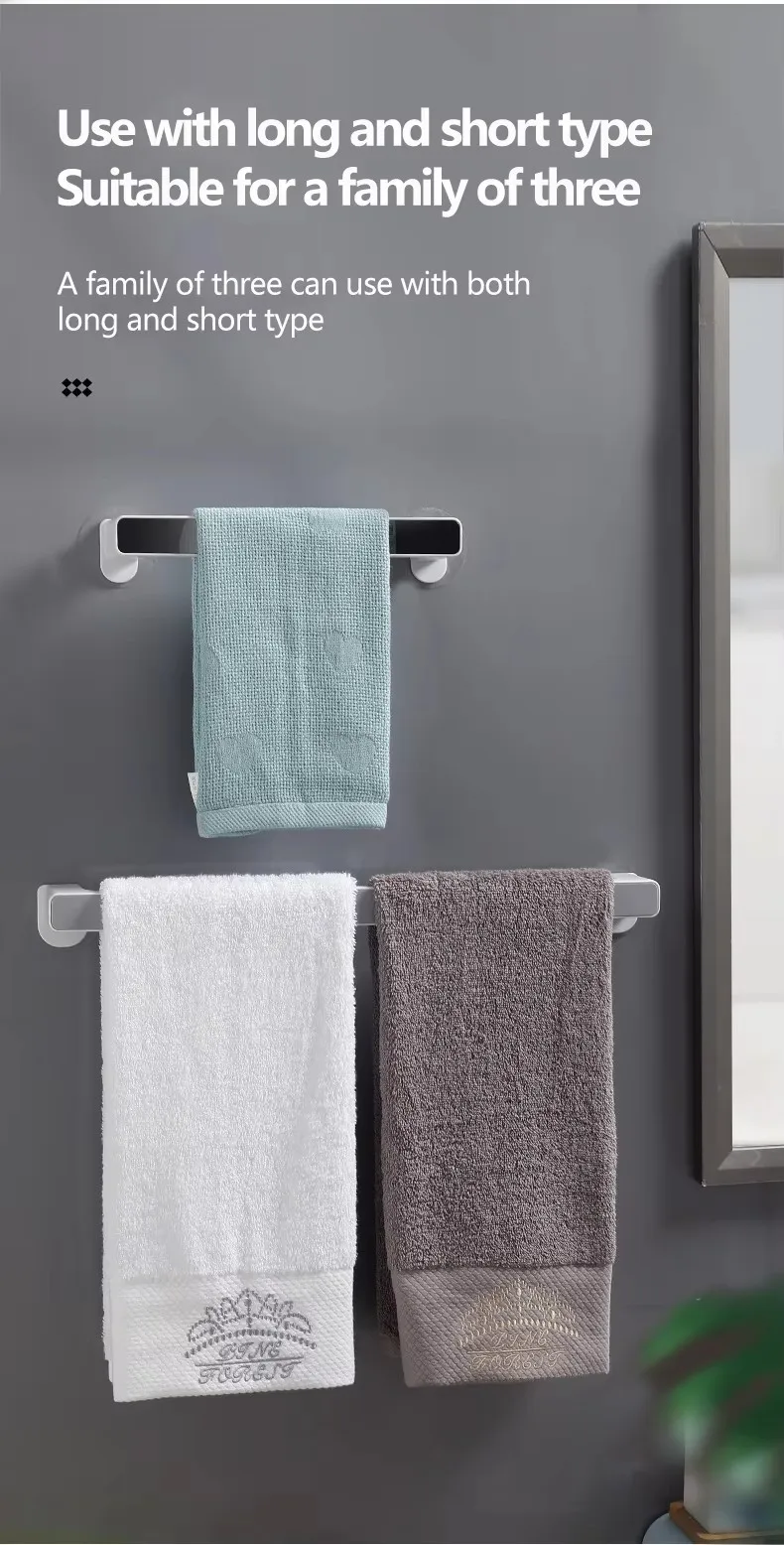 Factory Direct Cheap Wall Mounted Single Slipper Rack Towel Bar Non-Drilling Design for Convenient Storage factory