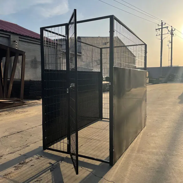 Wholesale Black Powder Coated Indoor / Outdoor Welded Wire Dog Run