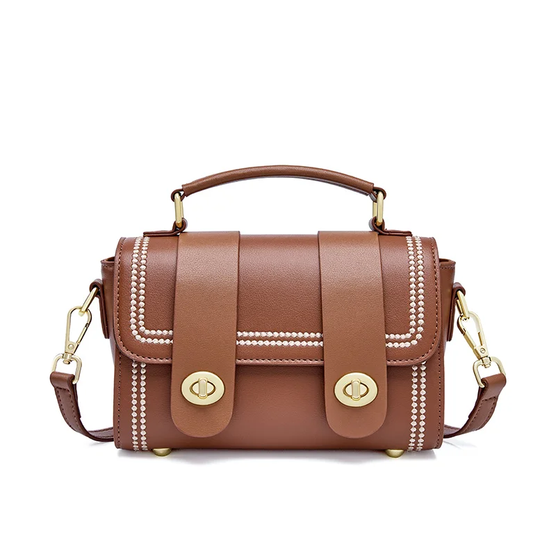 Hot Sale Customize Luxury Women’s Female Girls Cow Leather Saddle Bags for Ladies Cow Leather Crossbody Shoulder Sling Bag