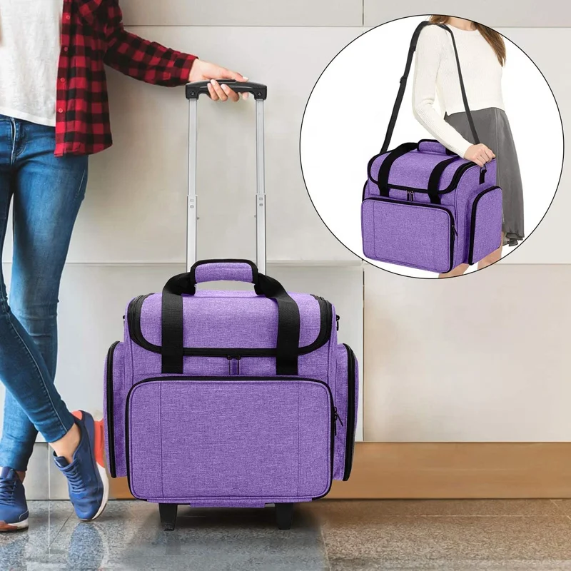 Portable Storage Wheeled Trolley Bag Sewing Machine Tote Rolling Sewing  Machine Case