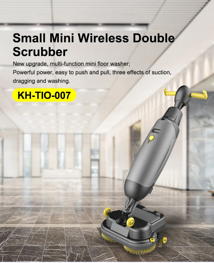 High Quality Small Wireless Double Scrubber Machine Folding Floor ...